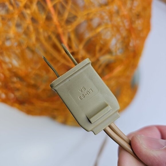 1970s Halloween Spun Spaghetti Lucite Plastic Pumpkin Jack O Lantern Read - Picture 11 of 14